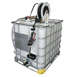 RAASM 5:1 Ratio Top Mounted IBC 15m Hose Reel Kit, Hi-Flow Metered Gun