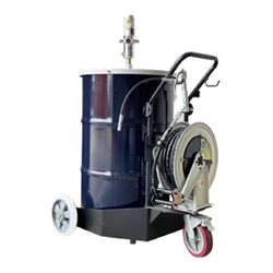 RAASM Mobile Grease Distribution Kit with 12m x 1/4" Hose Reel - 50:1 Ratio, 180kg