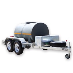 Fueltrans 2000L Poly Single Skin Diesel Trailer with Dual Axle, Electric Brakes, Spare Tyre and Tool Box