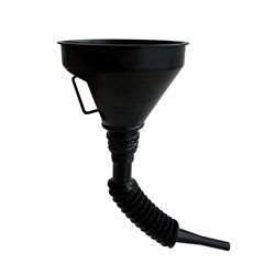 1.0L Black Polyethylene Funnel with Flexible and Retractable Spout - 145mm