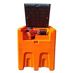 800L Square Diesel Tank 12V w. Hose Reels