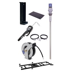 GRACO LD Series 5:1 Top Mounted IBC Hose Reel Kit with Metered Gun