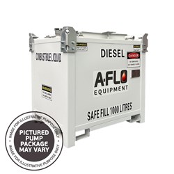 1000L Diesel GENCUBE w/ 12V Pump 56LPM, 4m Hose