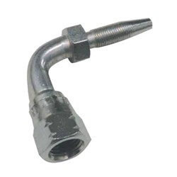 ULTRAFLO JIC SS Reusable Hose End for 8.3mm Hose-90 Deg