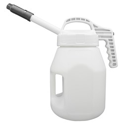 LUBESMART 5L Oil Jug w/ Stretch Spout Lid - White
