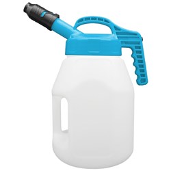 LUBESMART 5L Oil Jug w/ Stumpy Spout Lid - Light Blue