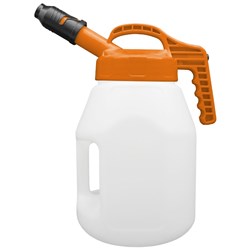 LUBESMART 5L Oil Jug w/ Stumpy Spout Lid - Orange