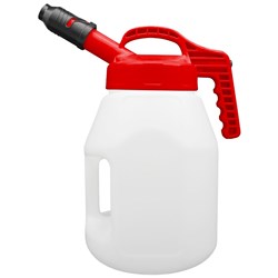 LUBESMART 5L Oil Jug w/ Stumpy Spout Lid - Red