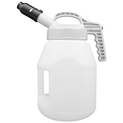 LUBESMART 5L Oil Jug w/ Stumpy Spout Lid - White