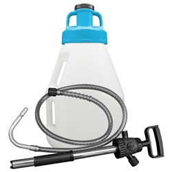 LUBESMART 10L Oil Jug w/ Utility Lid & Pump - Light Blue