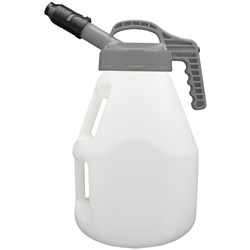 LUBESMART 10L Oil Jug w/ Stumpy Spout Lid - Grey