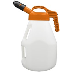 LUBESMART 10L Oil Jug w/ Stumpy Spout Lid - Orange