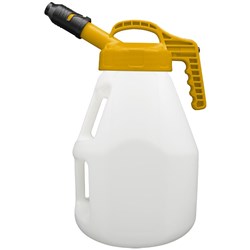 LUBESMART 10L Oil Jug w/ Stumpy Spout Lid - Yellow