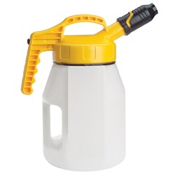 OILSAFE 5L Oil Jug w/ Stumpy Spout - Yellow