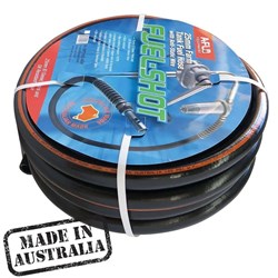 FUELSHOT 25mm Farm Tank Fuel Hose w/ Anti-Static Wire - 20m