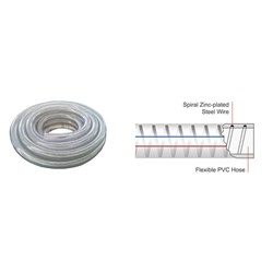 3/4" Clear PVC Hose With Spiral Wire