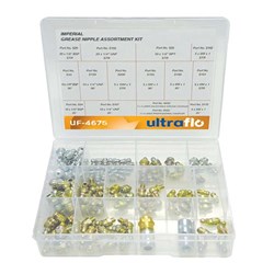 ULTRAFLO Imperial Grease Nipple Assortment Kit 110Pcs