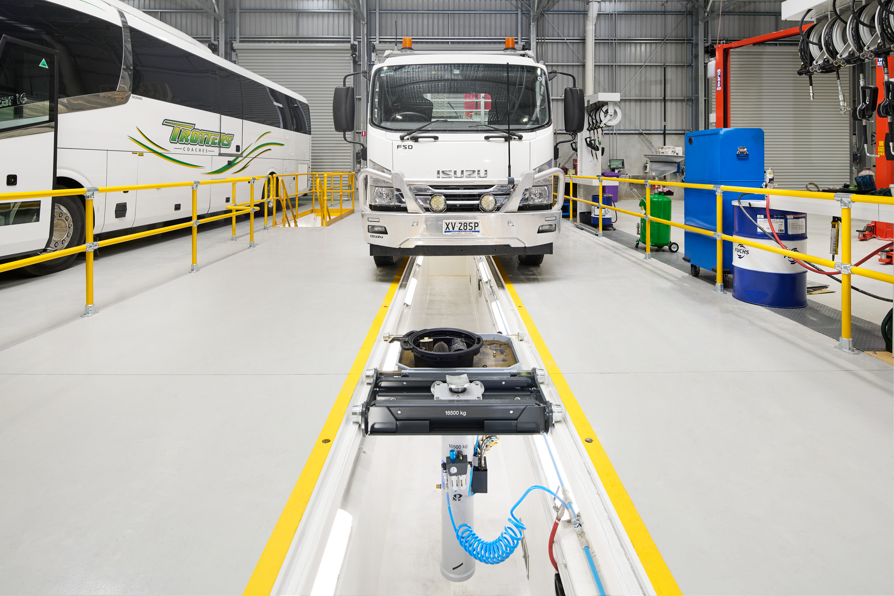 Pre-fabricated service pit installation